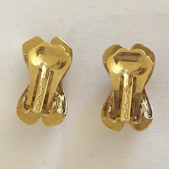 Christian Dior Petite Classic Rhinestone Vintage Clip-On Earrings - Picture 6 of 9